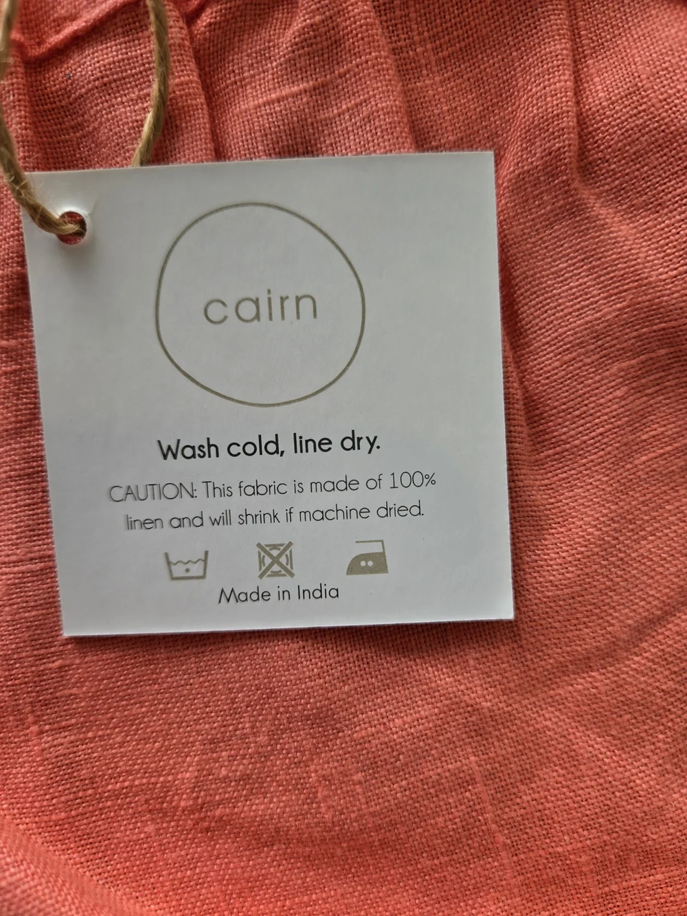 Cairn Kids %100 Linen Elastic Waist Shorts — Coral, Tan & Cream (3-Pack)